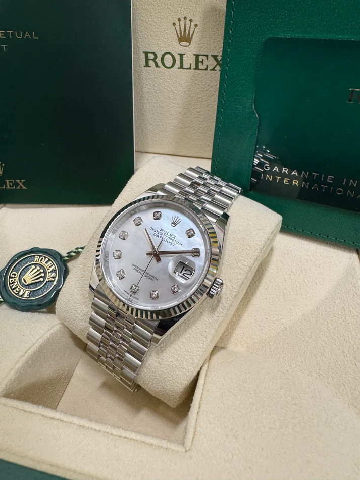 RLX Datejust 36mm 126234 Mother of Pearl Diamond Dial Oyster Stainless Steel - LITELUX