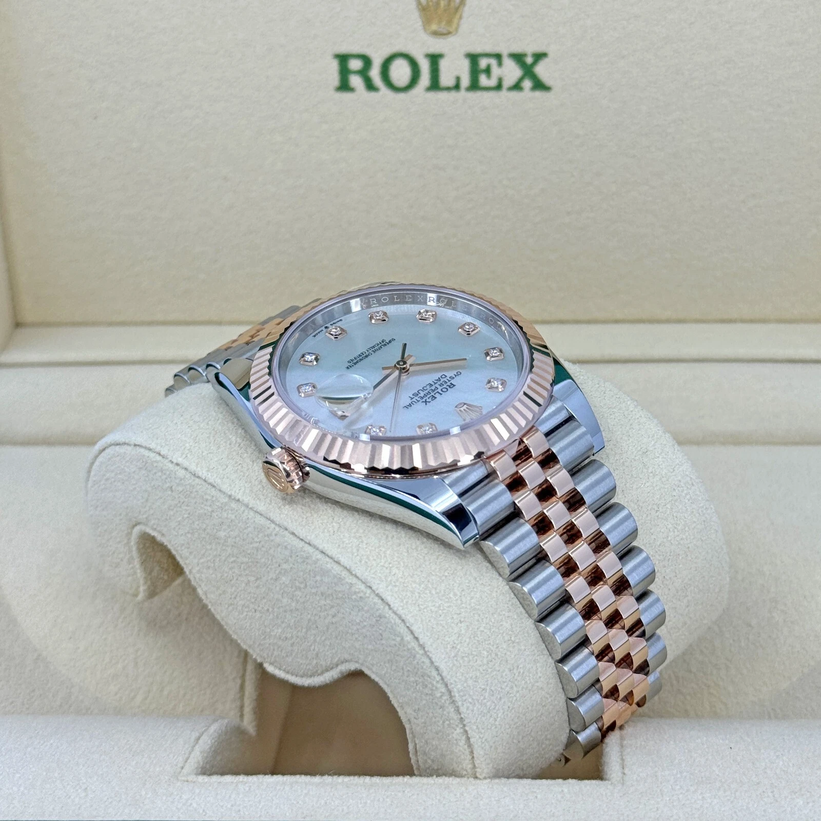 RLX Datejust 41mm 126331 MOP Diamond Jubilee Steel and Rose Gold Watch - LITELUX
