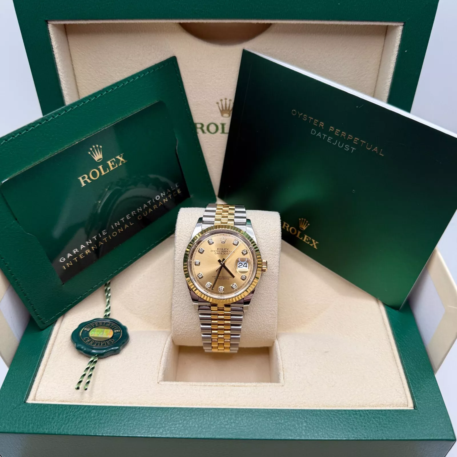 RLX Datejust 36mm 126233 Champagne Dial Jubilee Bracelet Watch - LITELUX