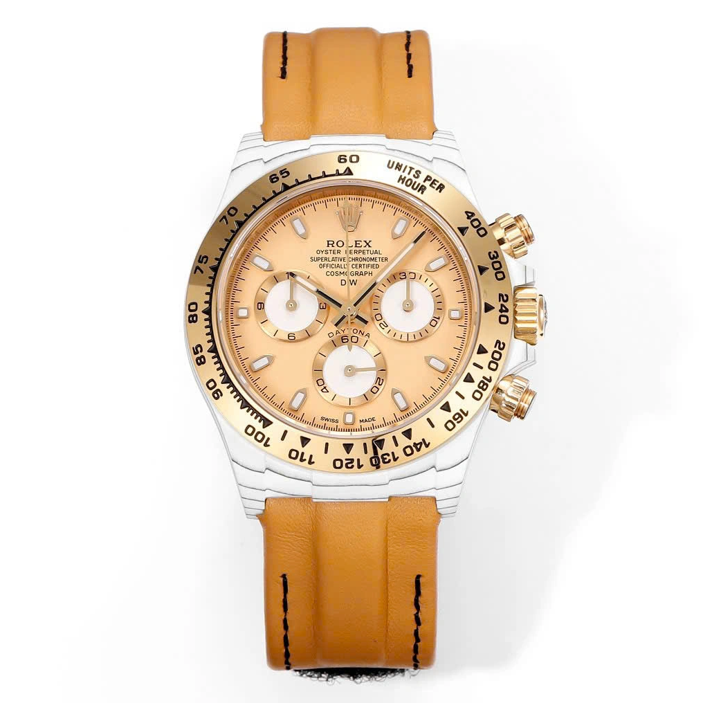 12A(Swiss movement)【Rolex Cosmograph Daytona DIW Golden Essence 40mm Replica 1:1 – Top Quality Version - LITELUX