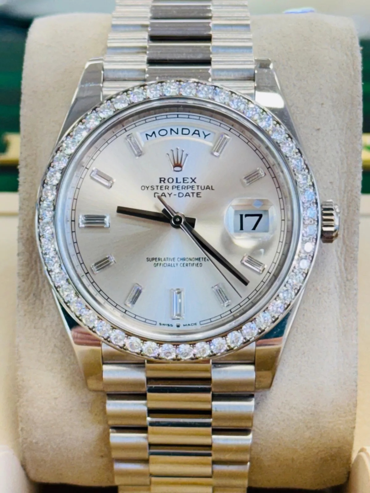 RLX Day-Date 40mm 228349RBR-0001 Silver Dial President Bracelet - LITELUX
