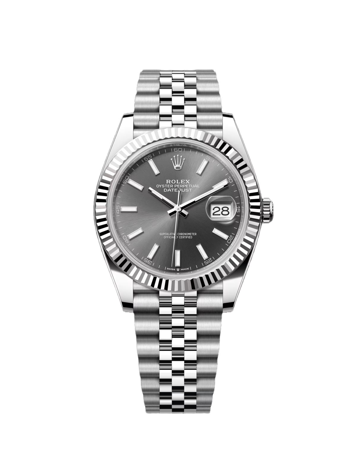 RLX Datejust 41mm 126334 Dark Rhodium Index Jubilee Stainless Steel - LITELUX