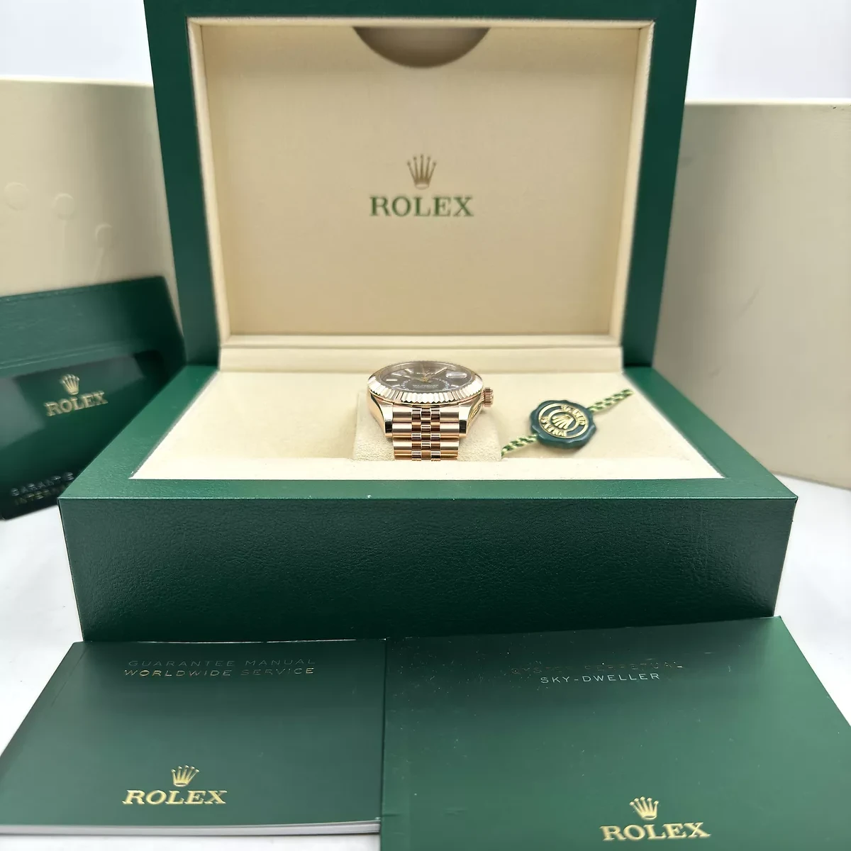 RLX Sky-Dweller 42mm 336935-0005 Rose Gold Blue Dial Oyster - LITELUX