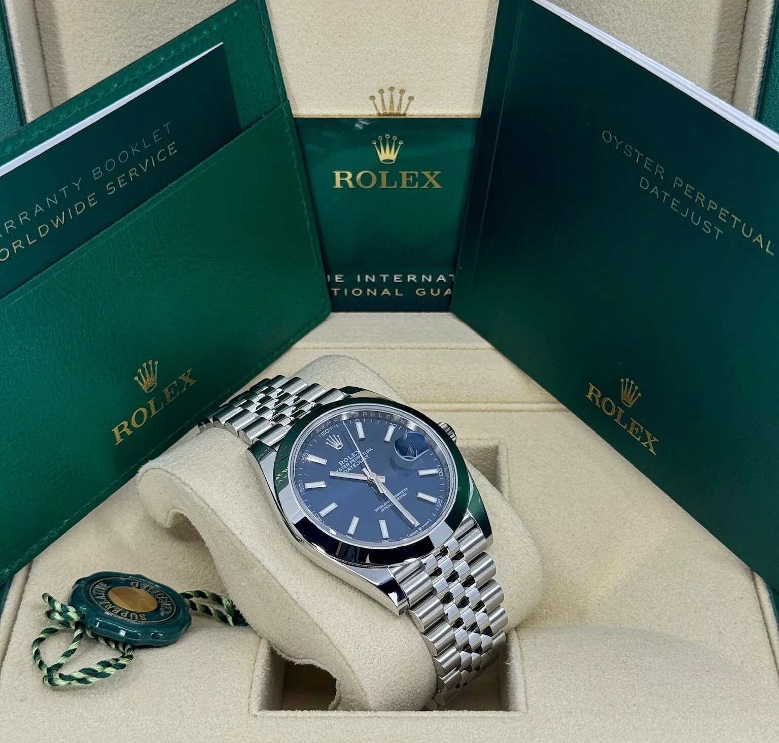 RLX Datejust 41mm 126300 Blue Index Jubilee Stainless Steel Men’s Watch - LITELUX