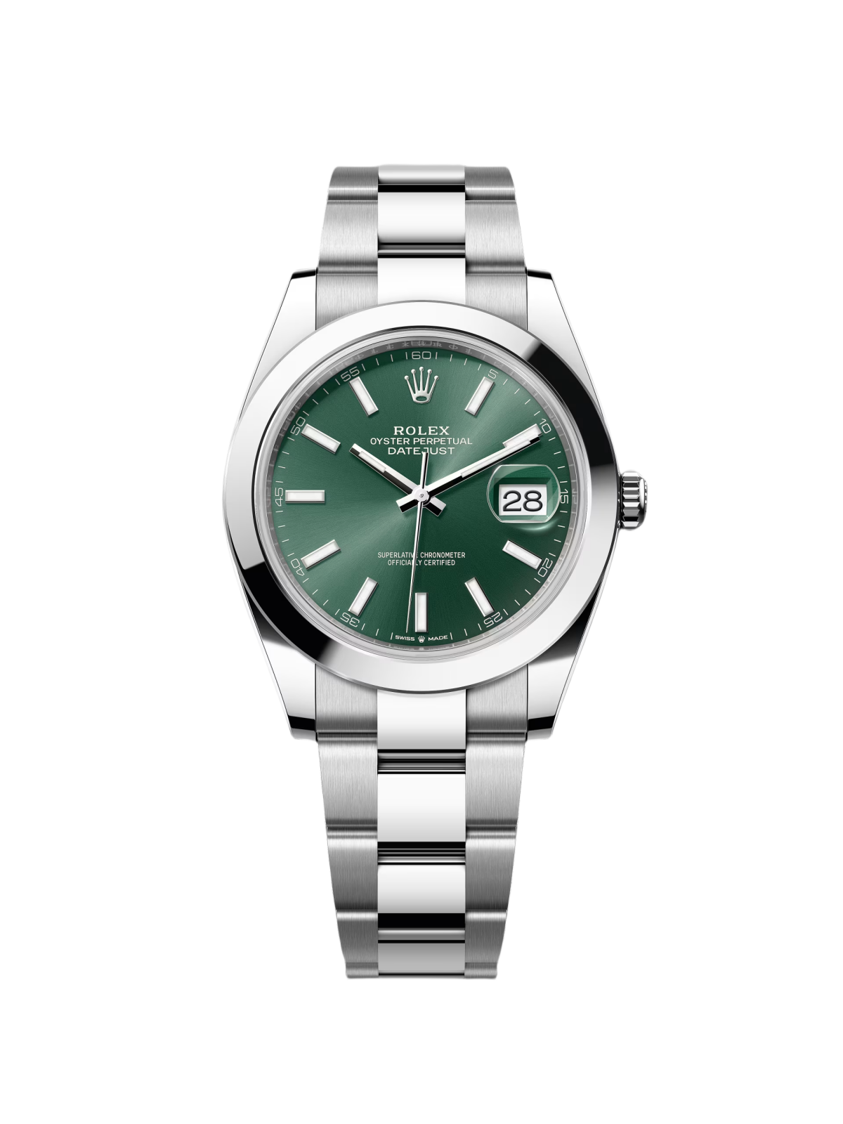 RLX Datejust 41mm 126300 Mint Green Dial Stainless Steel Oyster Bracelet Watch - LITELUX