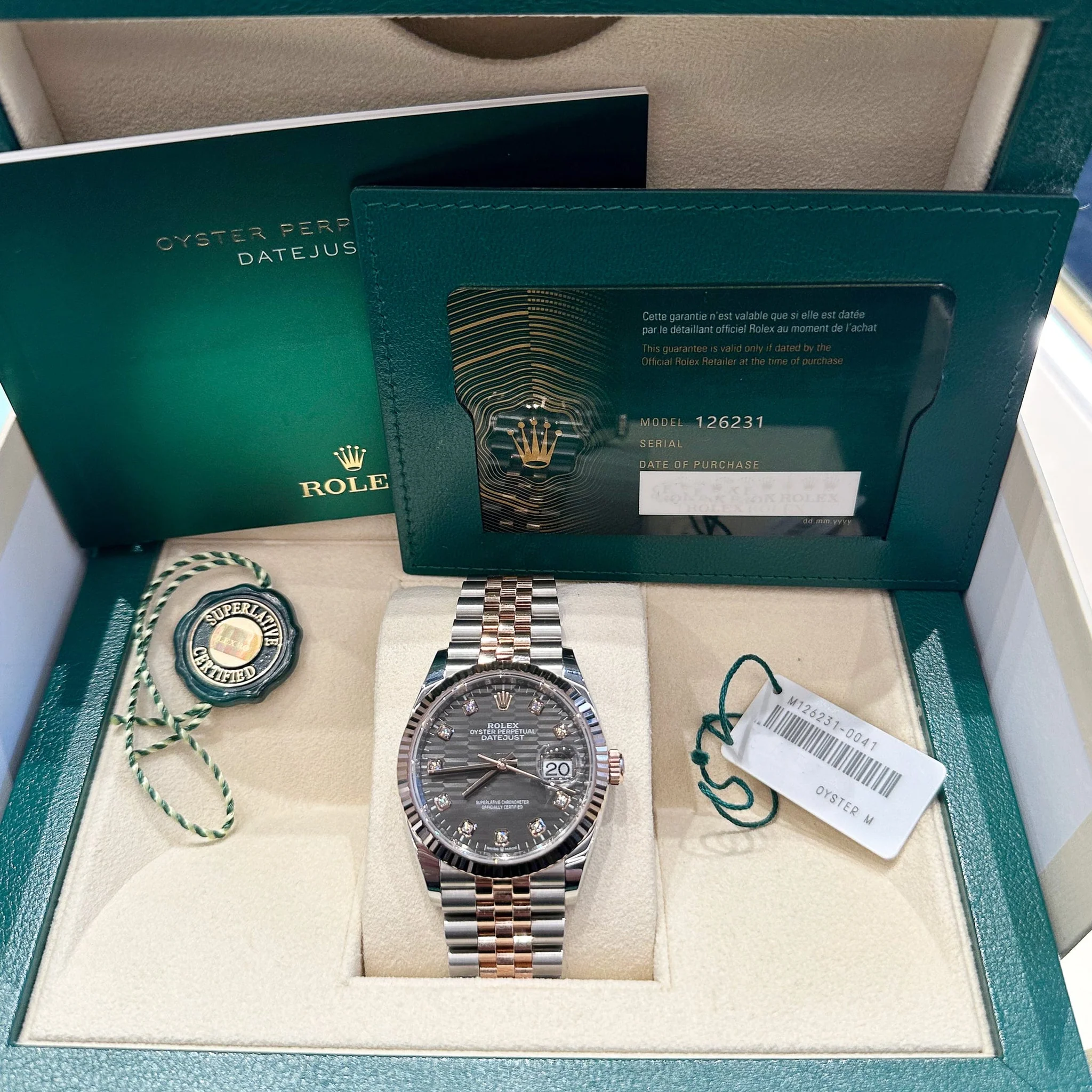 RLX Datejust 36mm 126231 Slate Fluted Motif Dial 36mm Jubilee Bracelet - LITELUX