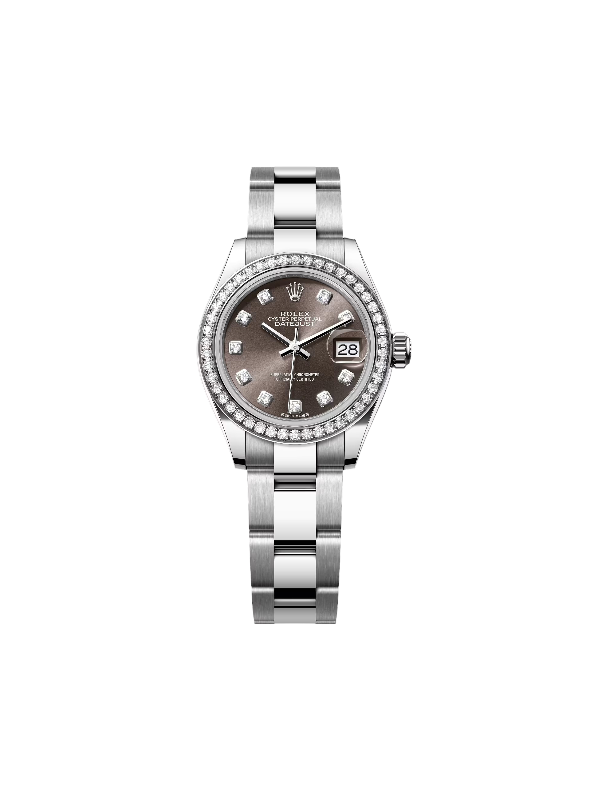 RLX Lady-Datejust 28mm 279384RBR Dark Gray set with Diamonds - LITELUX