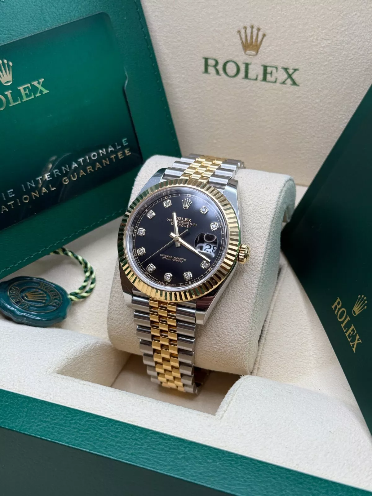 RLX Datejust 36mm 126233 Custom Black Dial Jubilee Bracelet Watch - LITELUX