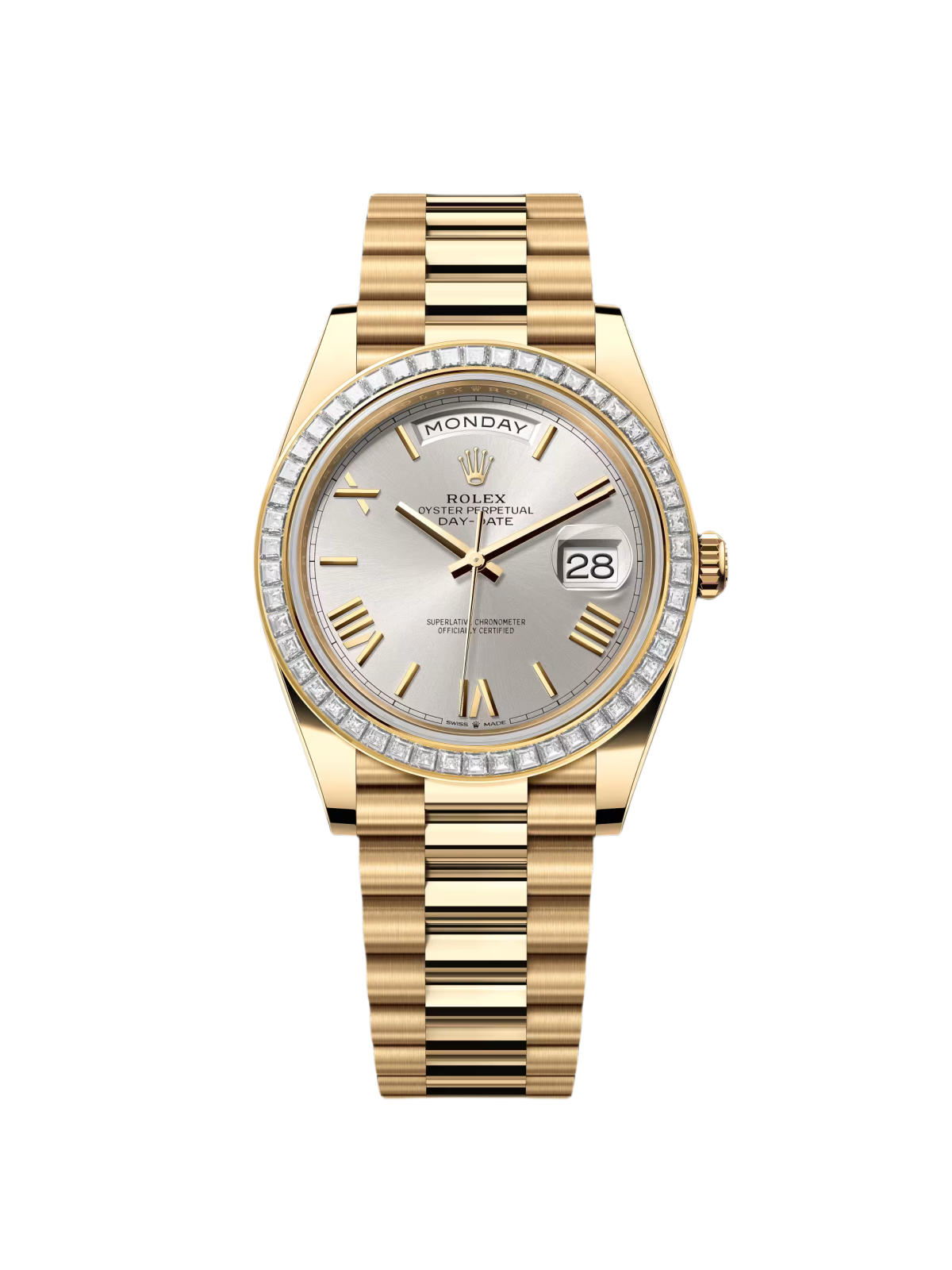 RLX Day-Date 40mm 228398TBR-0006 Silver Dial President Watch - LITELUX