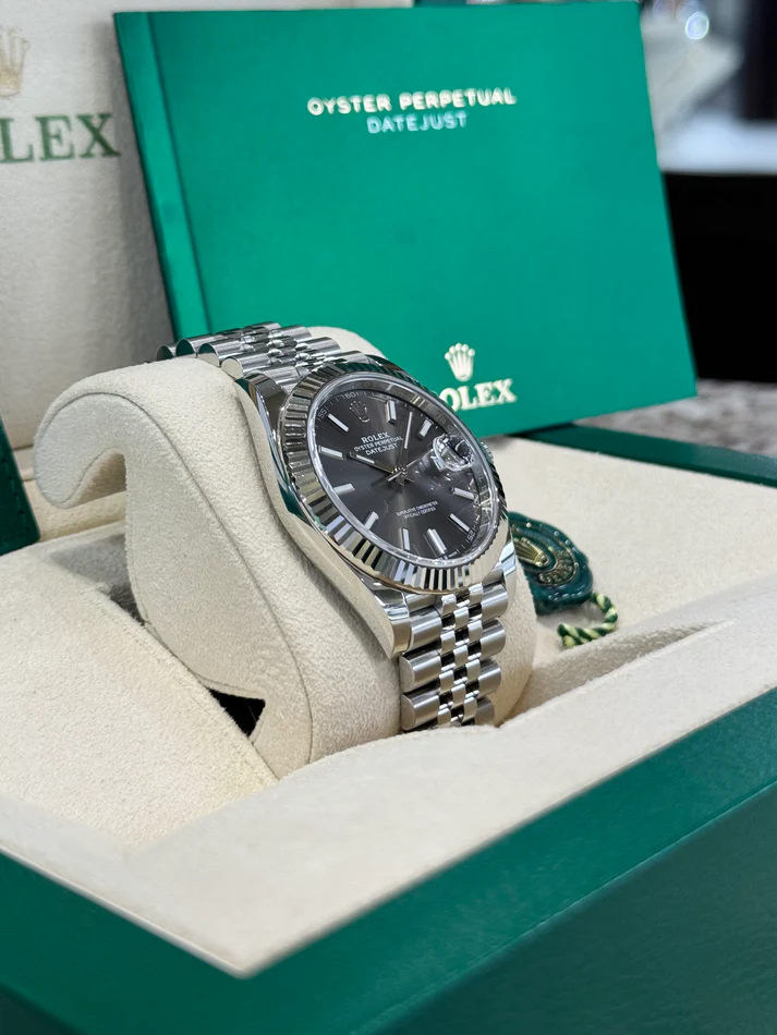 RLX Datejust 41mm 126334 Dark Rhodium Index Jubilee Stainless Steel - LITELUX