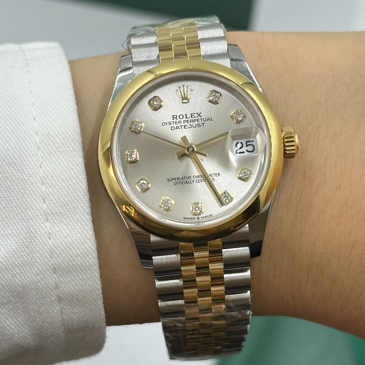 RLX Datejust m278243-0019/0020 31mm Silver Dial Yellow Rolesor Oyster Watch - LITELUX