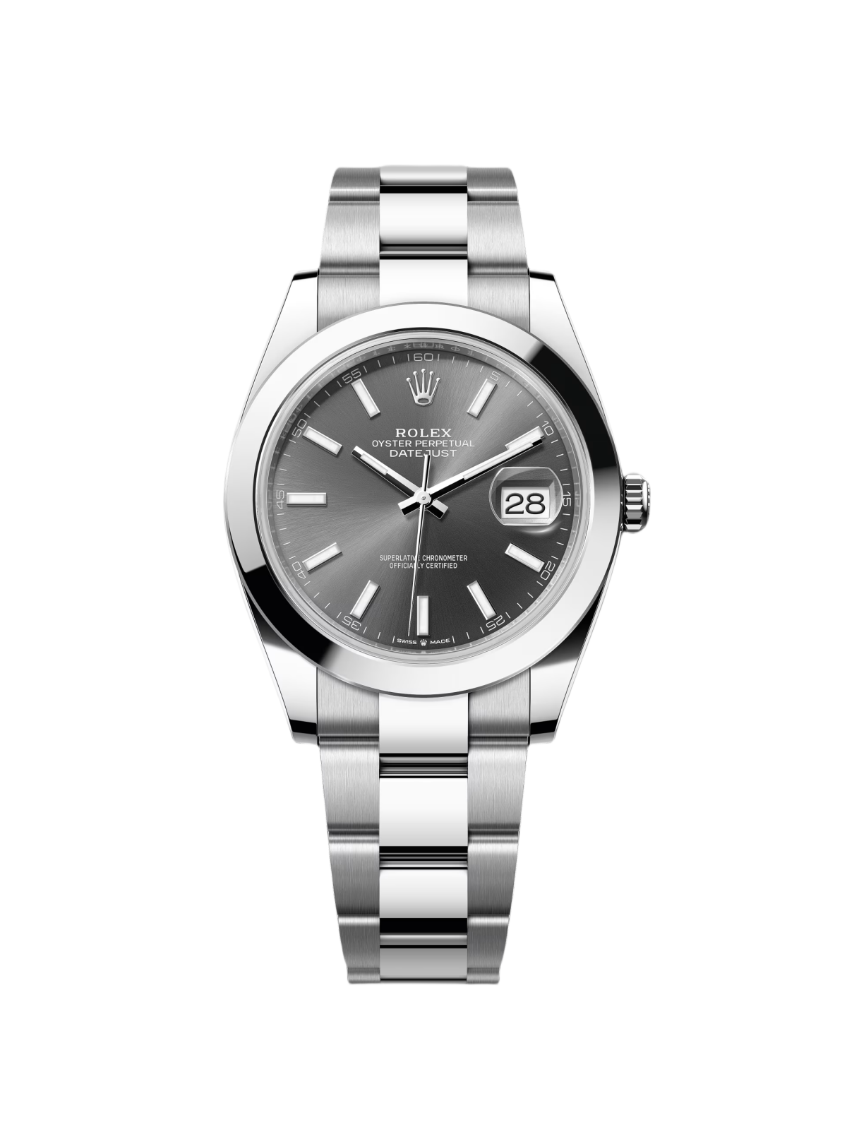 RLX Datejust 41mm 126300 Slate Index Jubilee Stainless Steel Watch - LITELUX