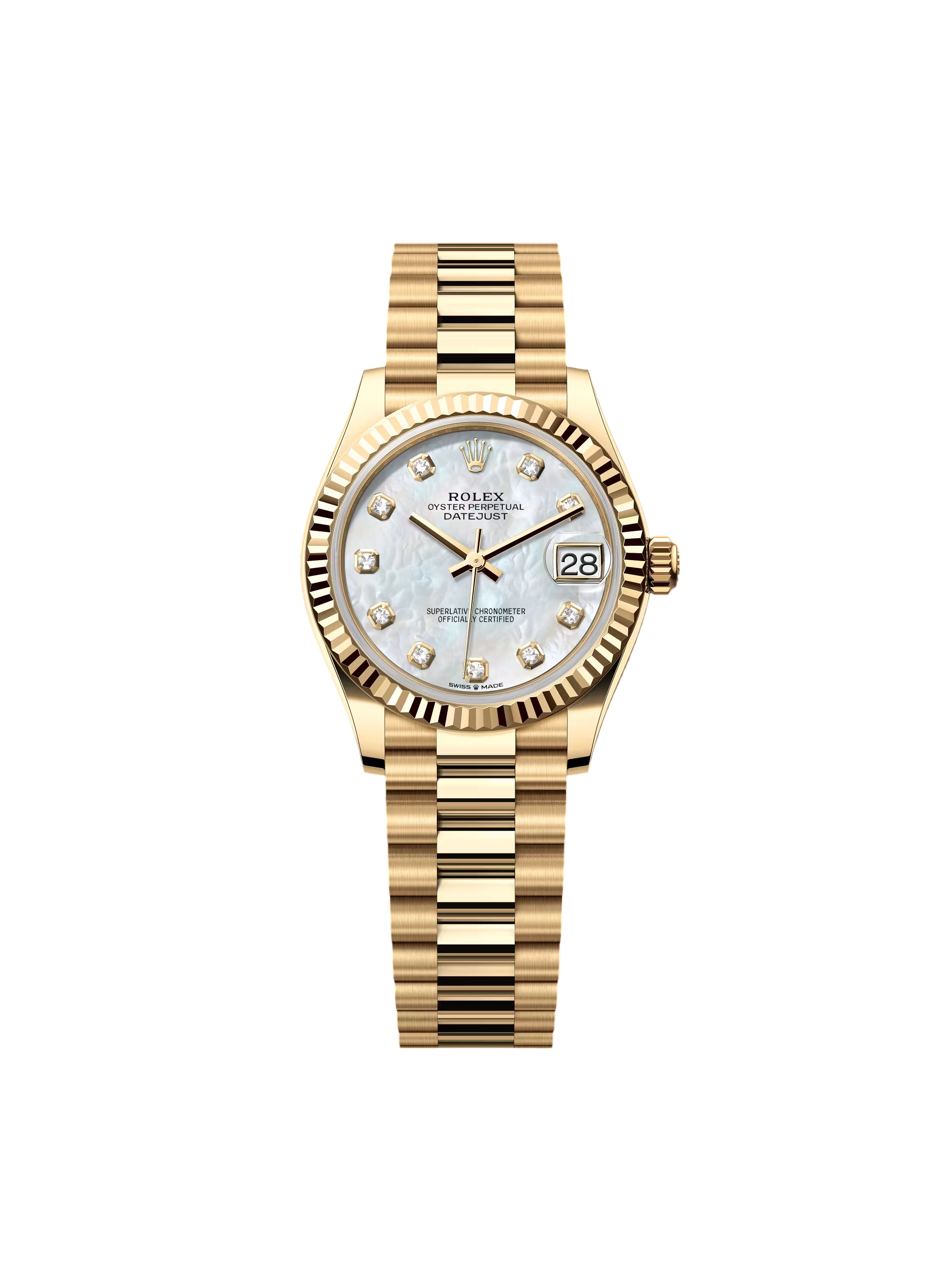 RLX Datejust m278278-0010 Mother-of-Pearl 31mm Dial President Bracelet Watch - LITELUX
