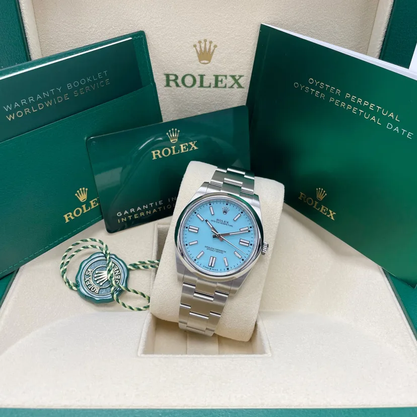 RLX 124300 Oyster Perpetual 41mm Oyster Perpetual Turquoise Index Dial - LITELUX