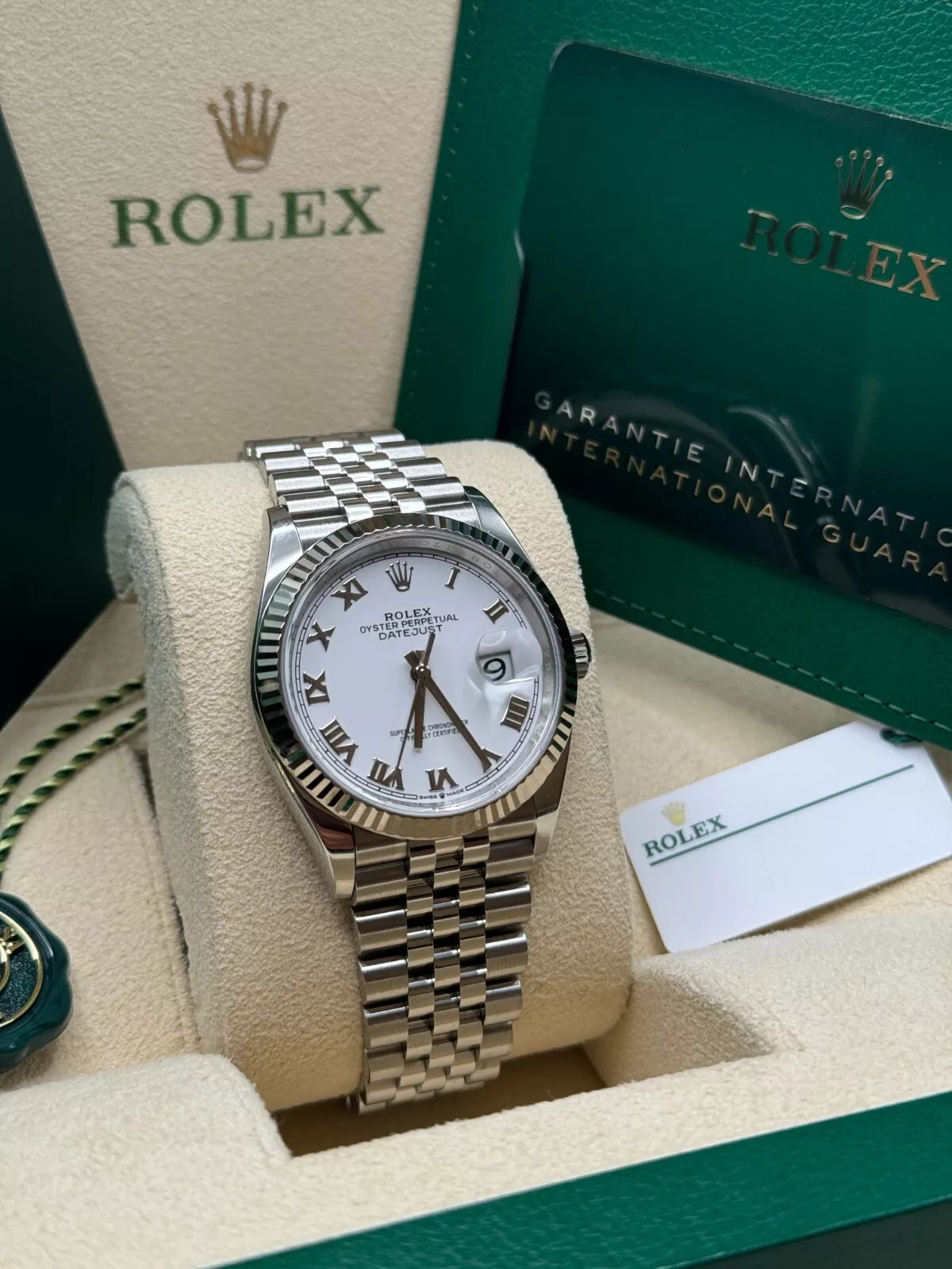 RLX Datejust 41mm 126334 White Roman Oyster Stainless Steel Mens Watch - LITELUX