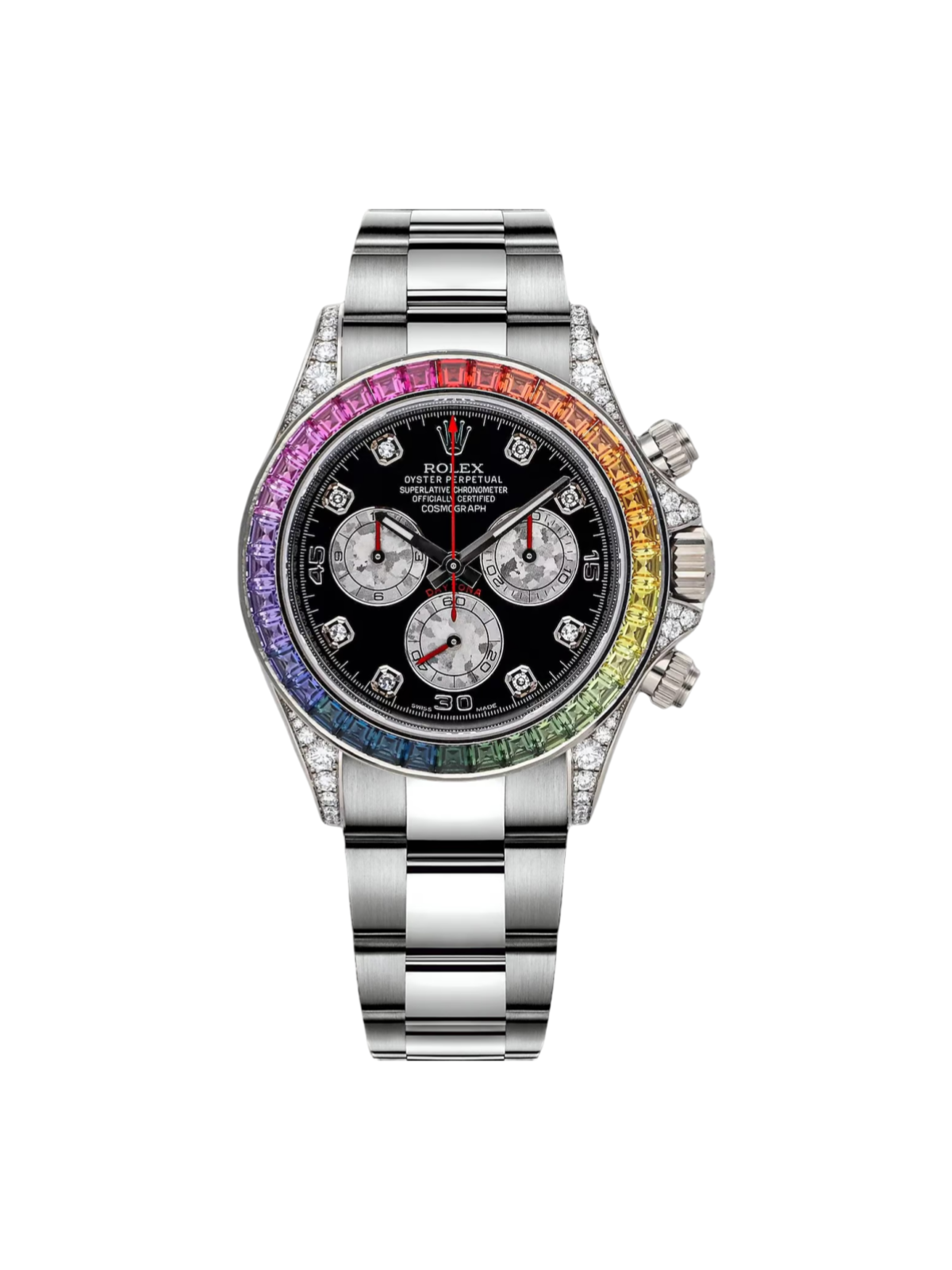 Rolex Daytona Cosmograph Daytona White Gold Rainbow Diamonds 40mm 116599RBOW Box & Papers - LITELUX