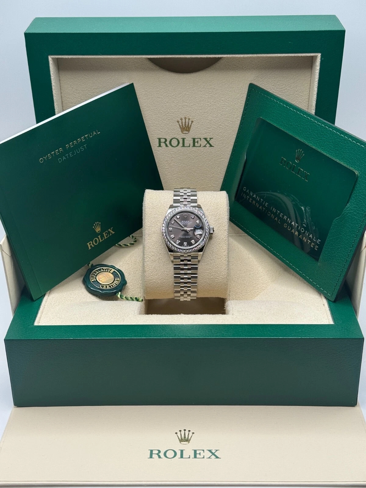 RLX Lady-Datejust 28mm 279384RBR Dark Gray set with Diamonds - LITELUX