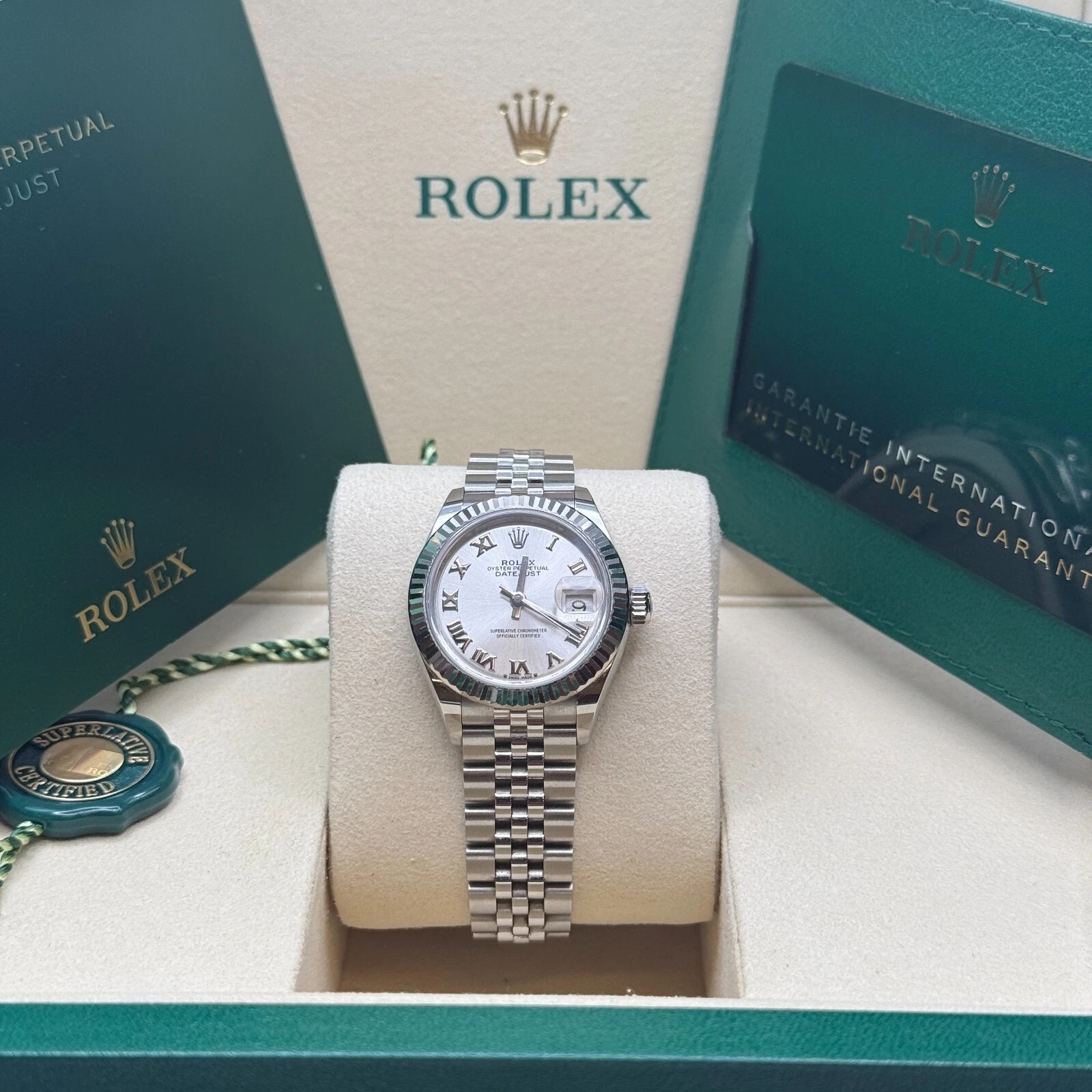RLX Lady-Datejust 28mm 279174 Silver Roman Dial Oyster Bracelet - LITELUX