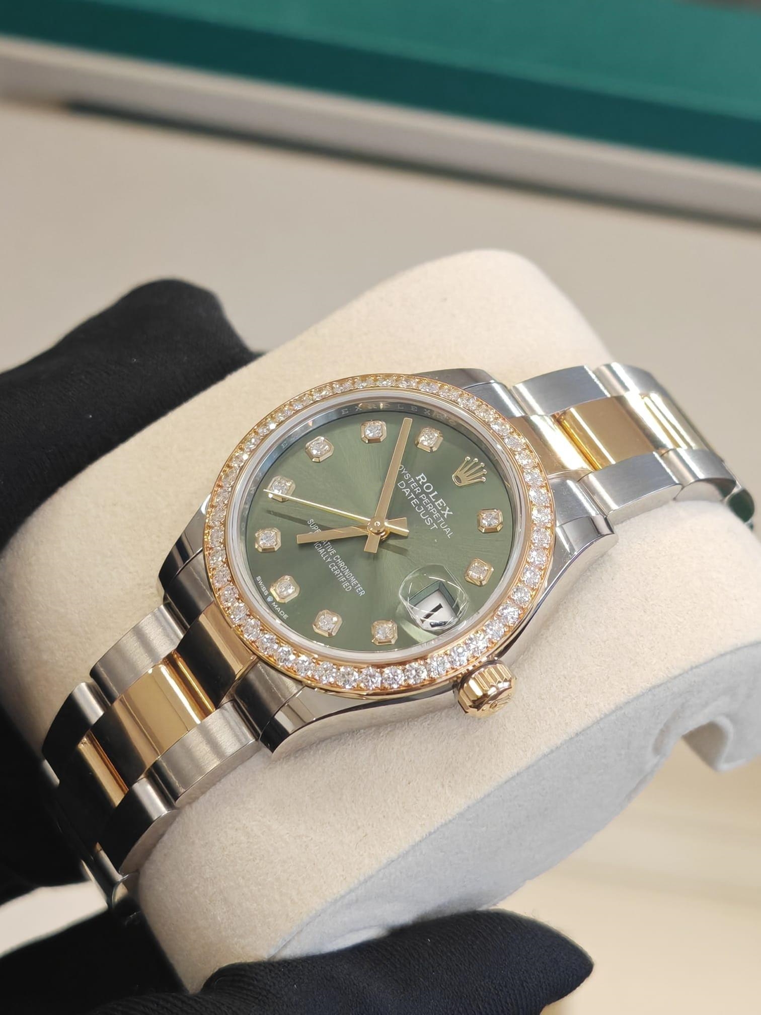 RLX Datejust m278383RBR-0029/0030 31mm Olive Green Dial Oyster Bracelet - LITELUX