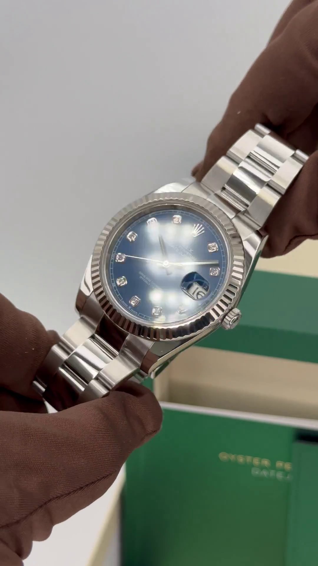 RLX Datejust 41mm 126334 Blue Diamond Oyster Stainless Steel Mens Watch - LITELUX