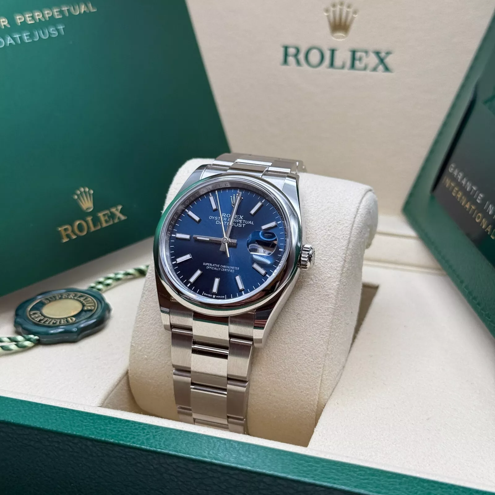 RLX Datejust 36mm 126200 Stainless Steel Blue Dial Oyster Watch - LITELUX