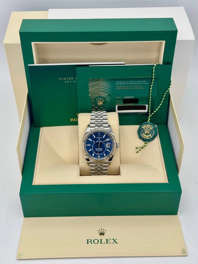 RLX Sky-Dweller 42mm 336934-0006 Stainless Steel Blue Dial Jubilee - LITELUX