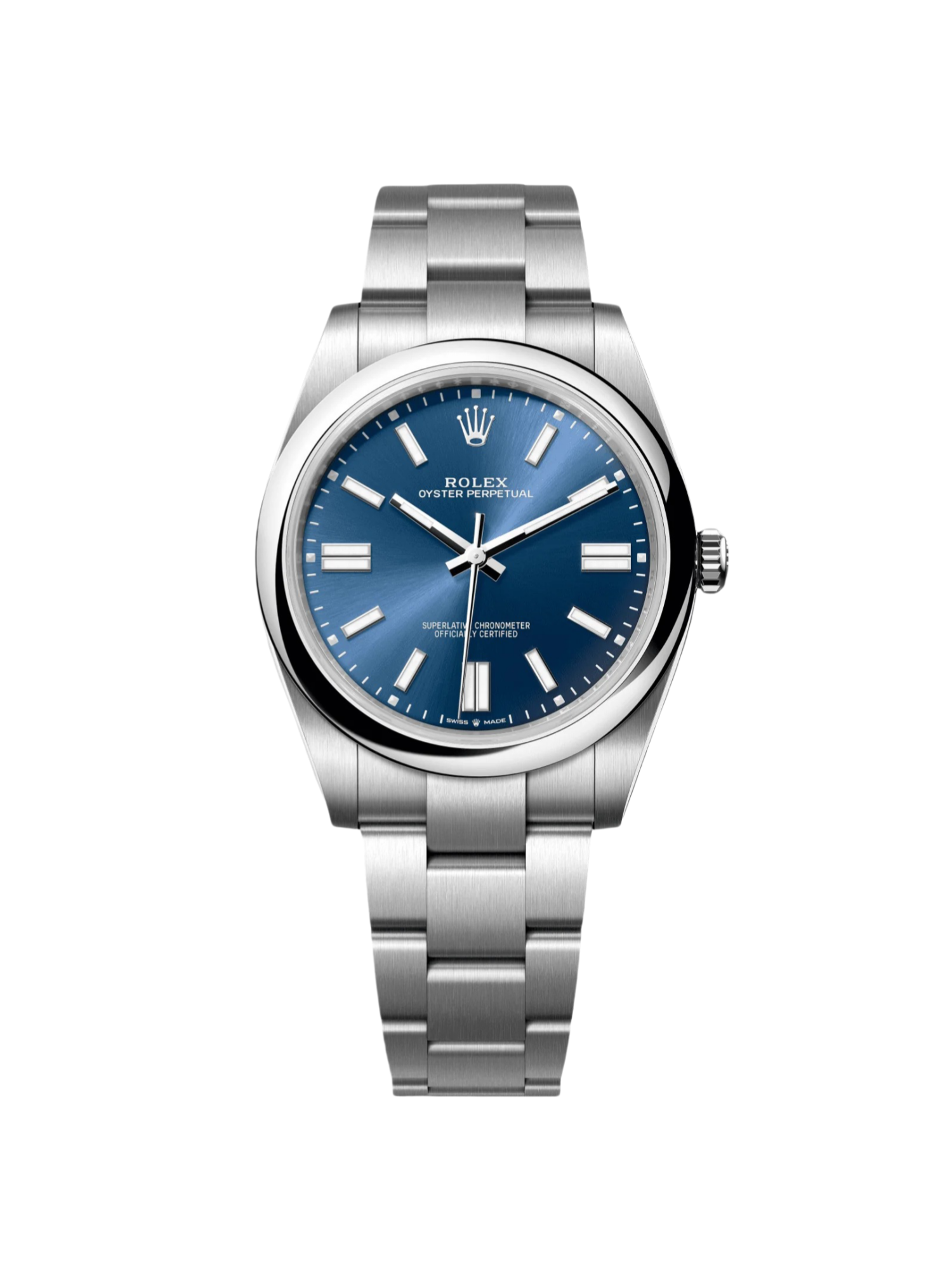RLX Oyster Perpetual 41mm 124300-0003 Oyster Perpetual Stainless Steel Blue Index Dial Watch - LITELUX