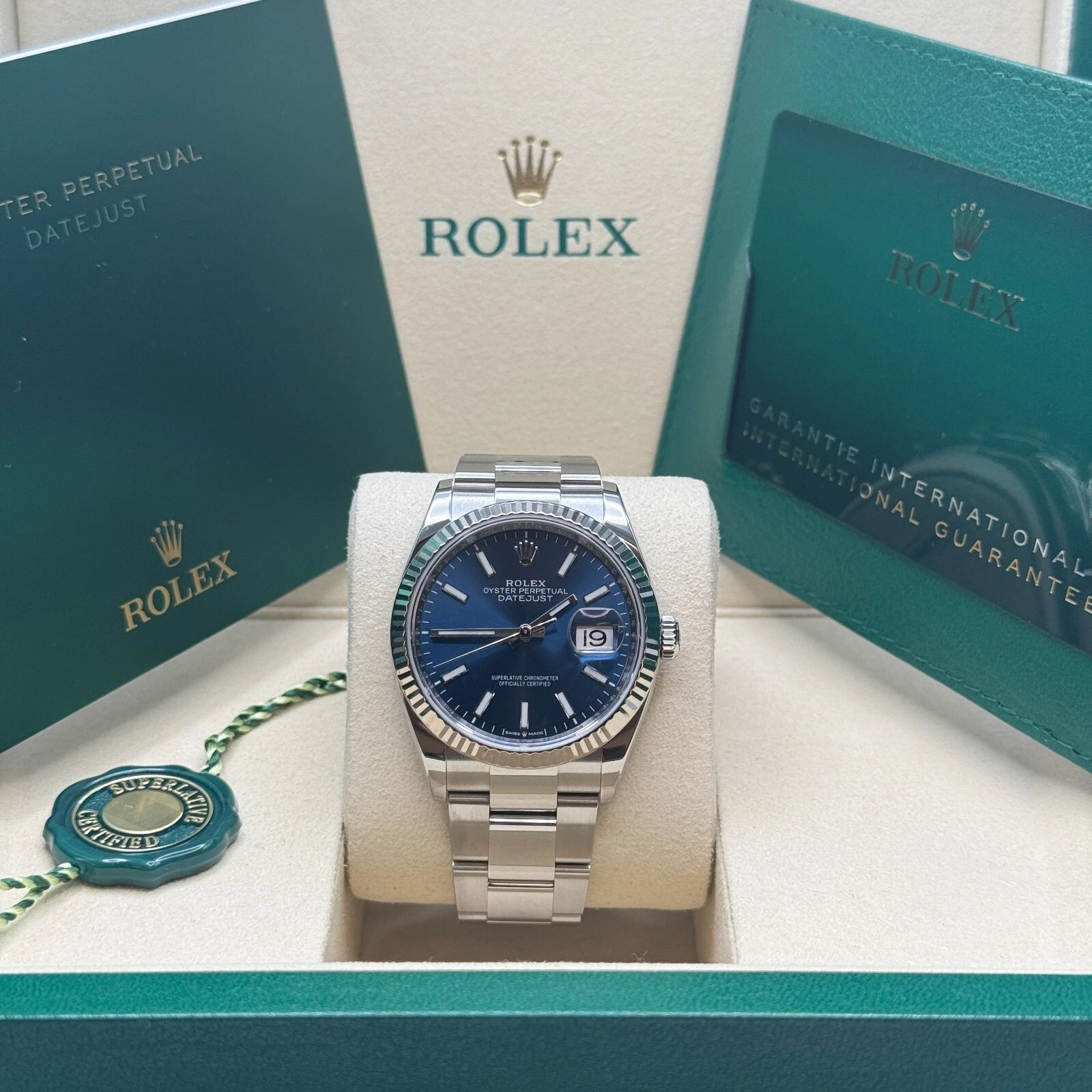 RLX Datejust 36mm 126234 Blue Index Dial 36mm Oyster Stainless Steel - LITELUX