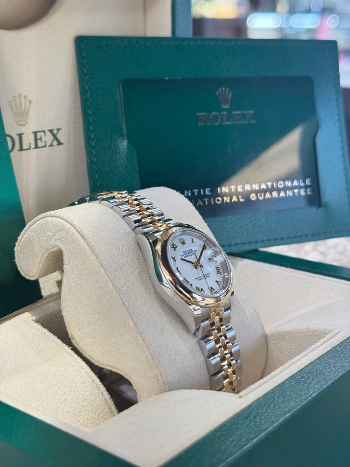 RLX Lady-Datejust 28mm 279163 White Roman Dial Oyster Bracelet - LITELUX