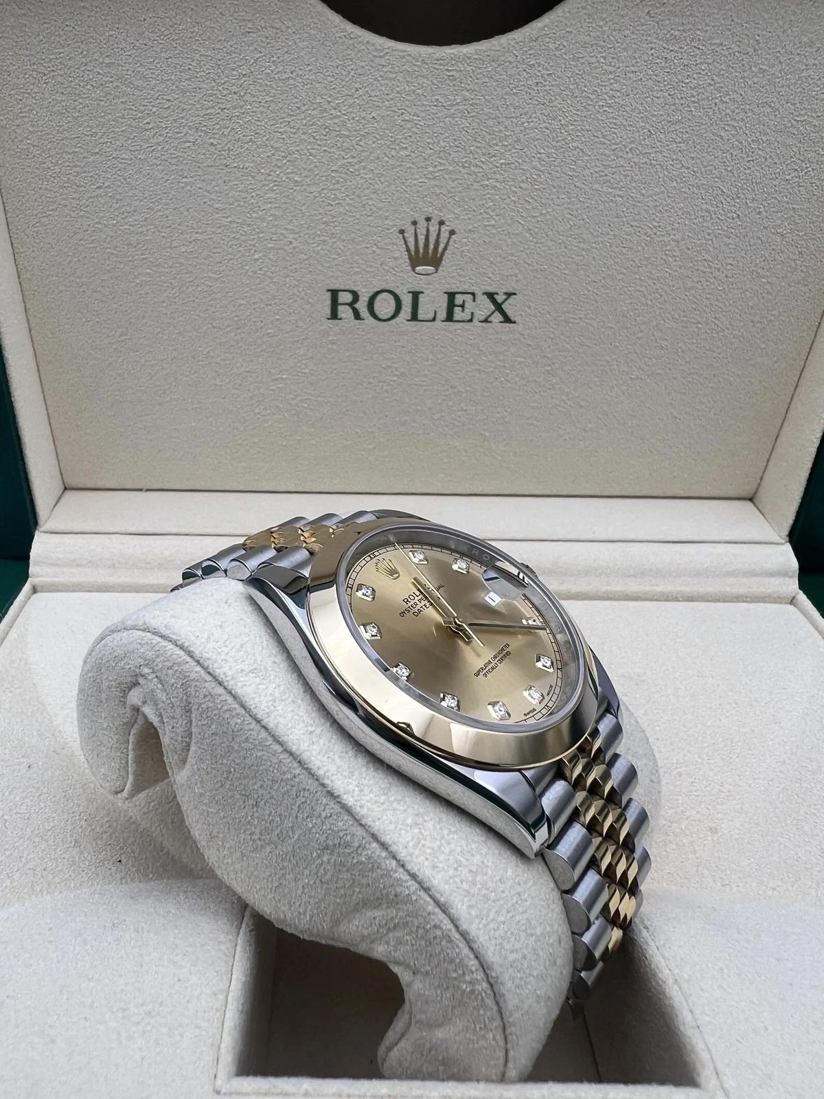 RLX Datejust 41mm 126303 Champagne Diamond Jubilee Steel and Yellow Gold Mens Watch - LITELUX