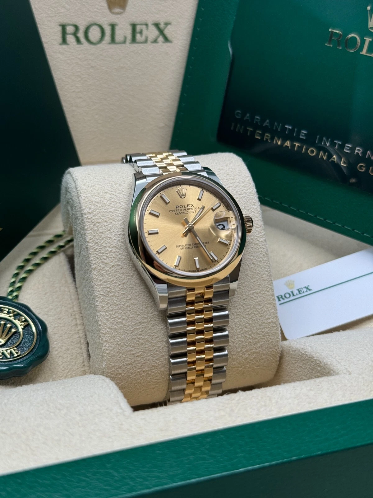 RLX Datejust m278243-0013/0014 31mm Champagne Dial Yellow Rolesor Oyster Watch - LITELUX