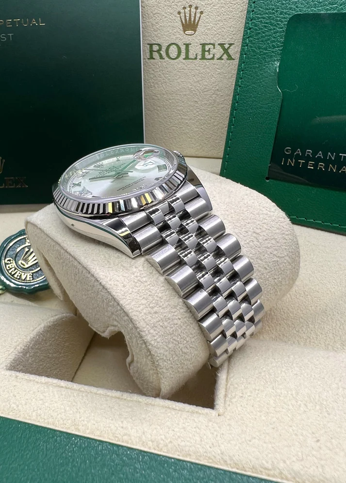 RLX Datejust 36mm 126234 White Roman Dial Oyster Stainless Steel Mens - LITELUX