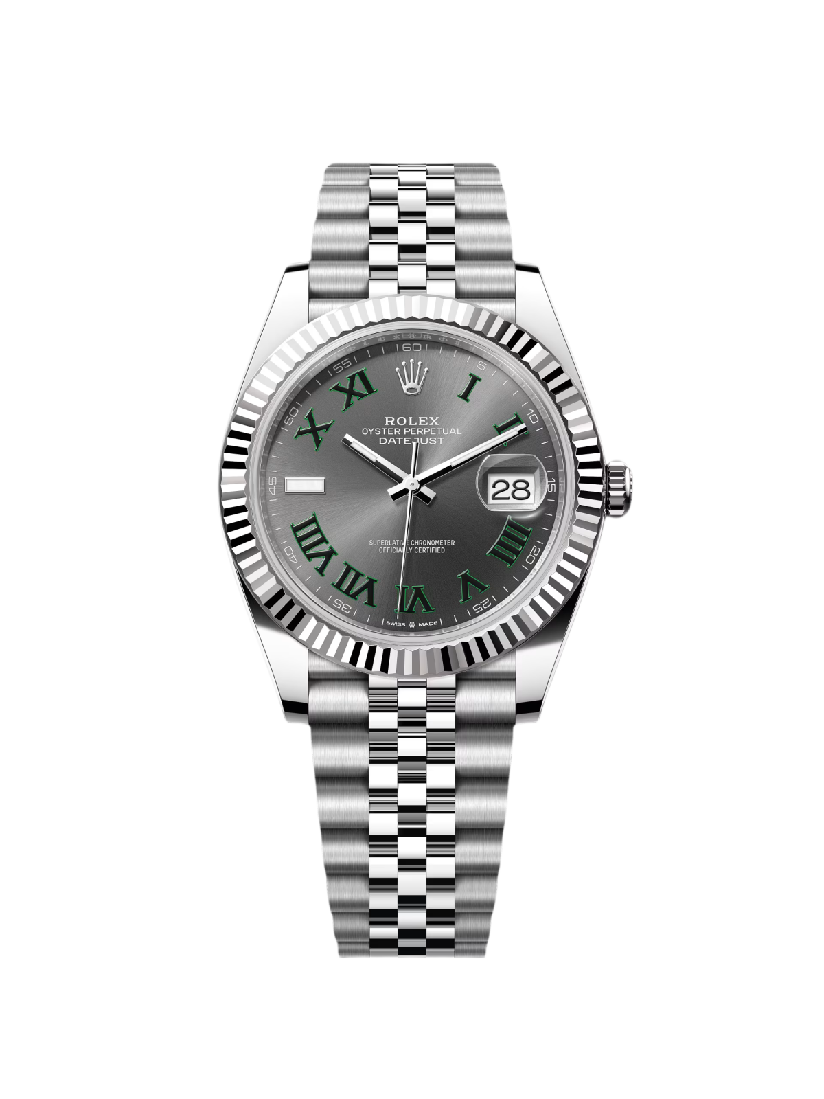 RLX Datejust 41mm 126334 Slate Roman Jubilee Stainless Steel Mens Watch - LITELUX