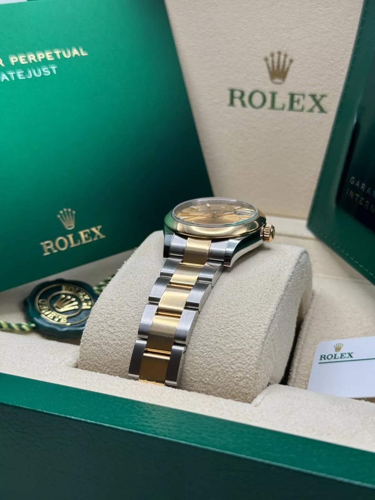RLX Datejust m278243-0013/0014 31mm Champagne Dial Yellow Rolesor Oyster Watch - LITELUX