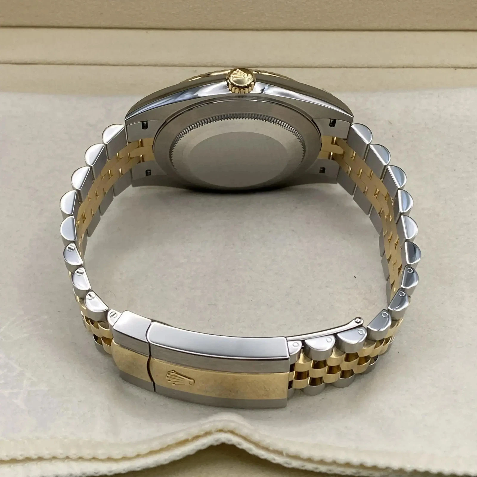 RLX Datejust 41mm 126303 White MOP Diamond Jubilee Steel and Yellow Gold - LITELUX