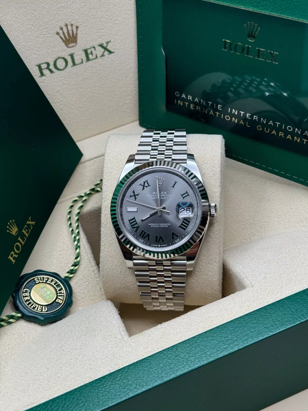 RLX Datejust 41mm 126334 Slate Roman Jubilee Stainless Steel Mens Watch - LITELUX