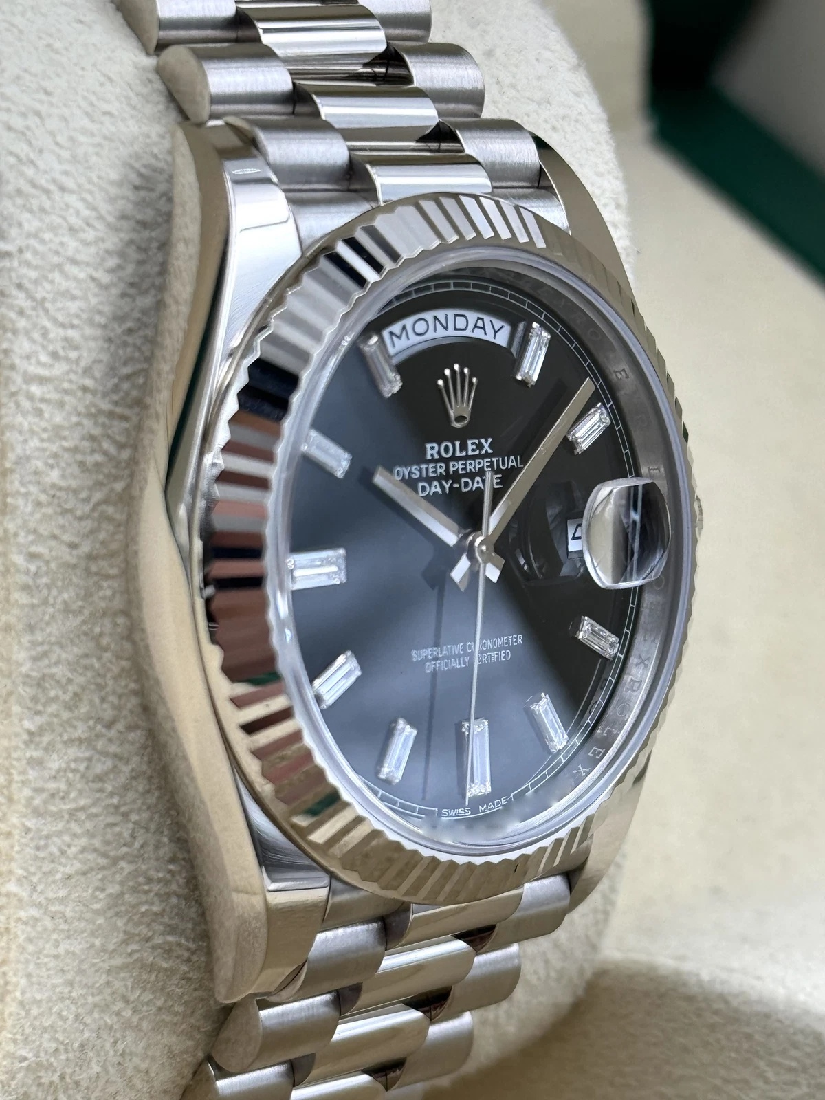 RLX Day-Date 40mm Black Diamonds Dial 228236-0004 - LITELUX