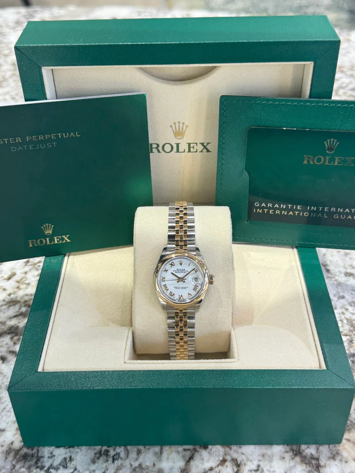 RLX Lady-Datejust 28mm 279163 White Roman Dial Oyster Bracelet - LITELUX