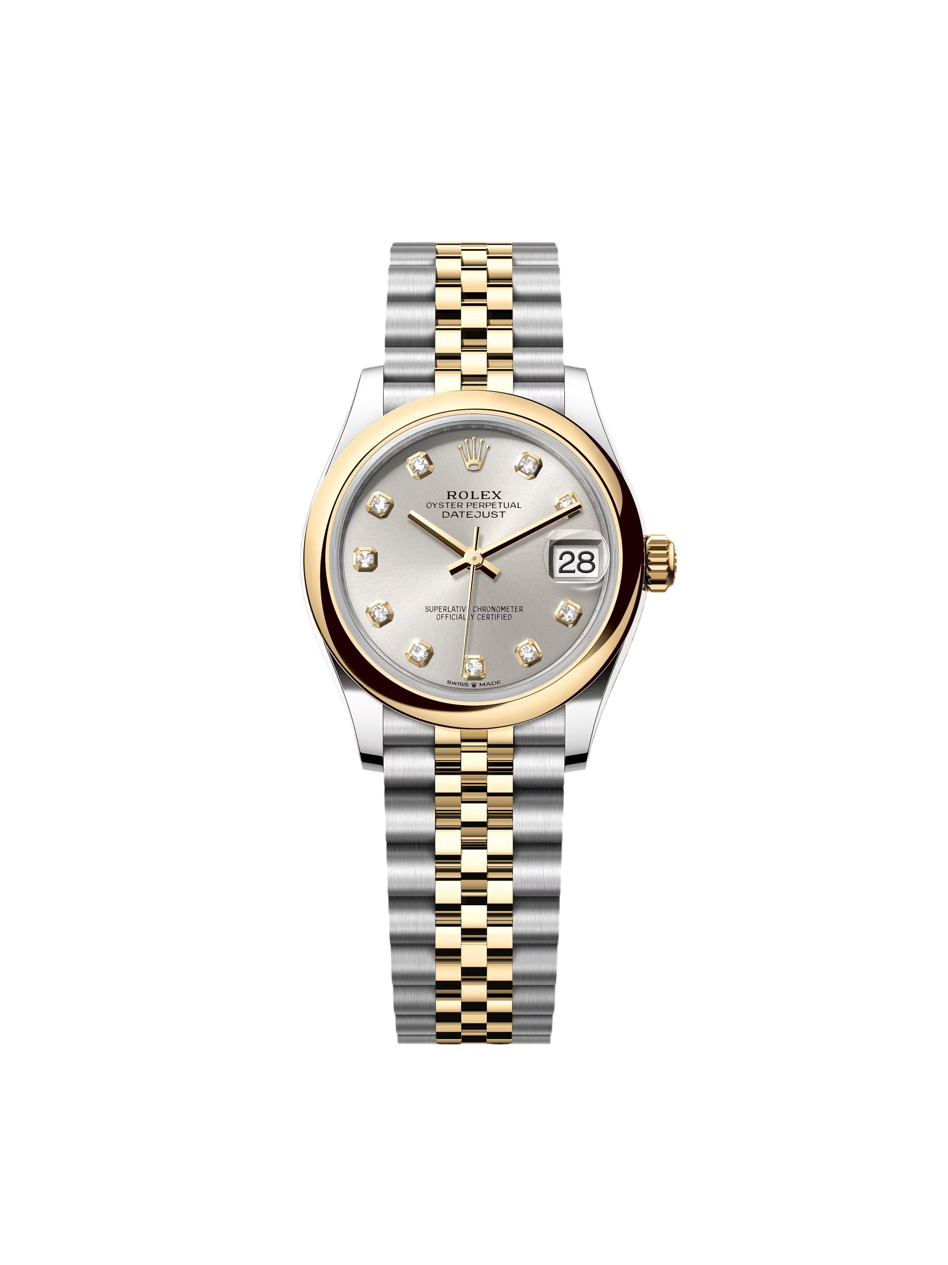 RLX Datejust m278243-0019/0020 31mm Silver Dial Yellow Rolesor Oyster Watch - LITELUX