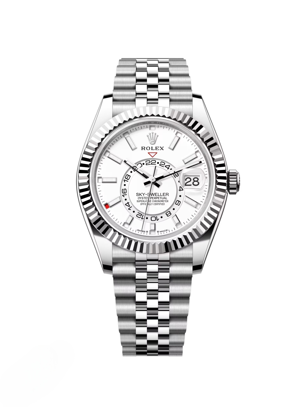 RLX Sky-Dweller 42mm 336934-0004 Stainless Steel White Dial Oyster - LITELUX