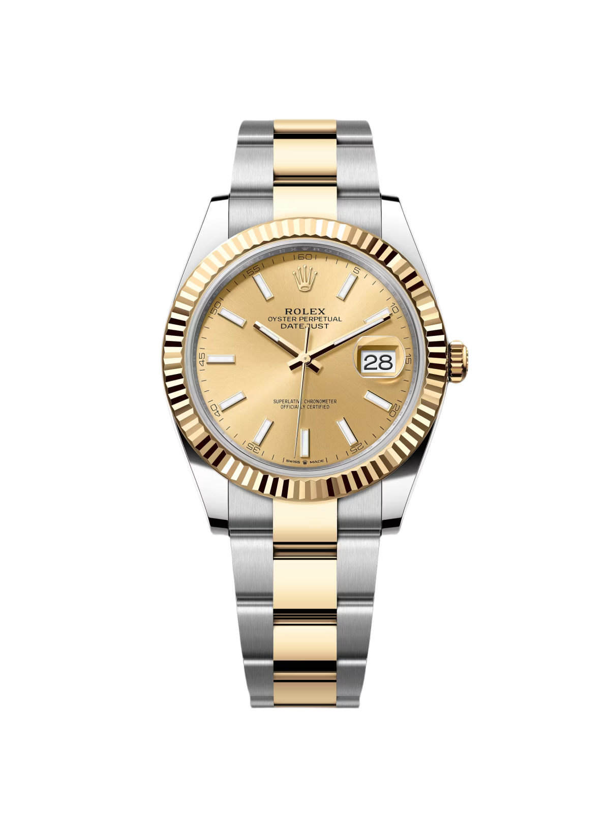 RLX Datejust 41mm 126333 Champagne Index Jubilee Steel and Yellow Gold Mens Watch - LITELUX