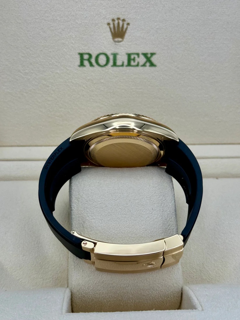 RLX Sky-Dweller 42mm 336238-0001 Yellow Gold Champagne Dial Oysterflex - LITELUX