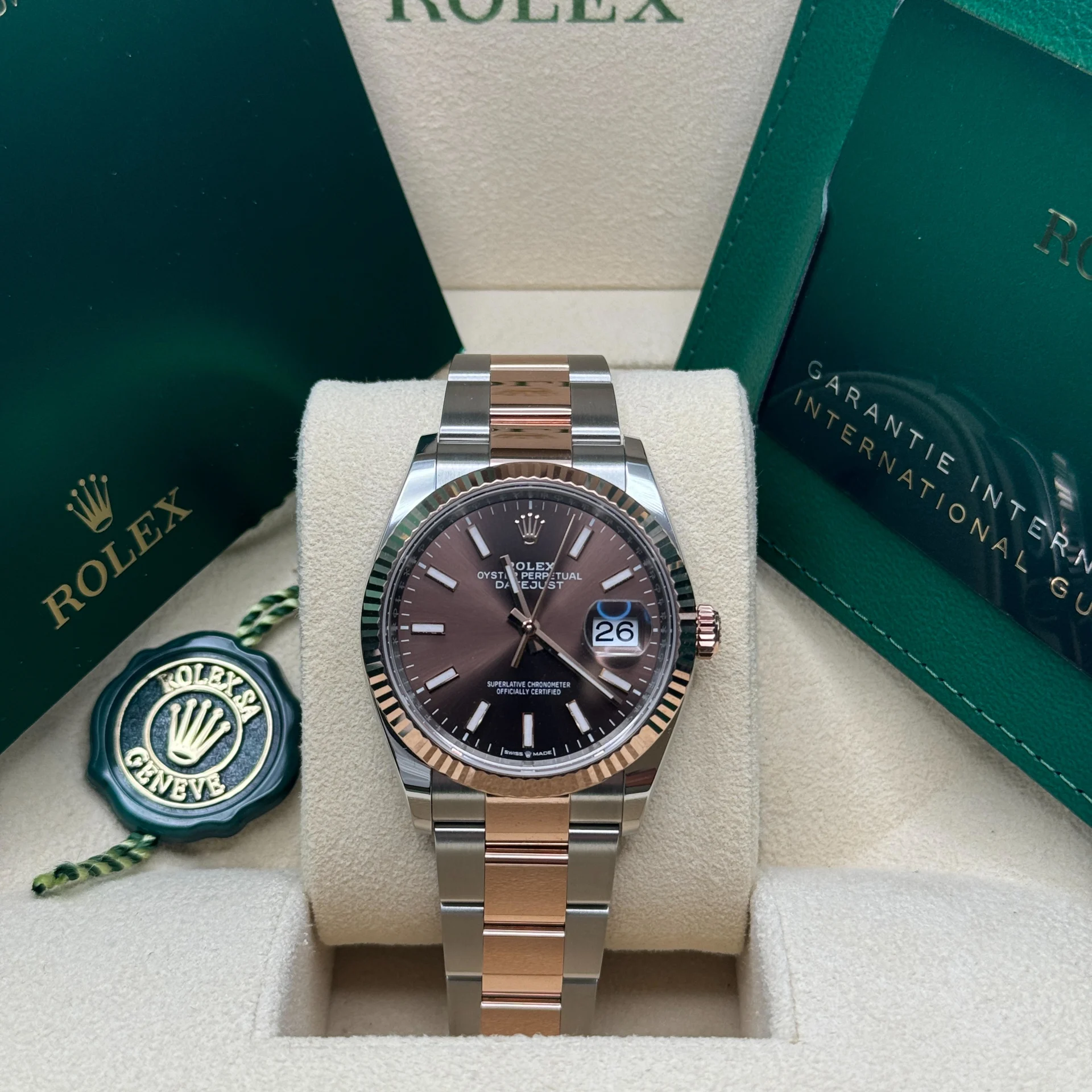 RLX Datejust 36mm 126231 Chocolate Dial Oyster Bracelet - LITELUX