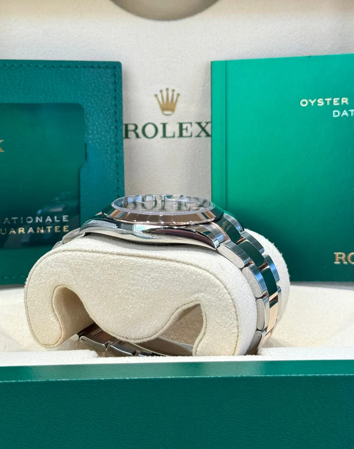RLX Datejust 41mm 126301 Chocolate Index Oyster Steel and Everose Gold Watch - LITELUX