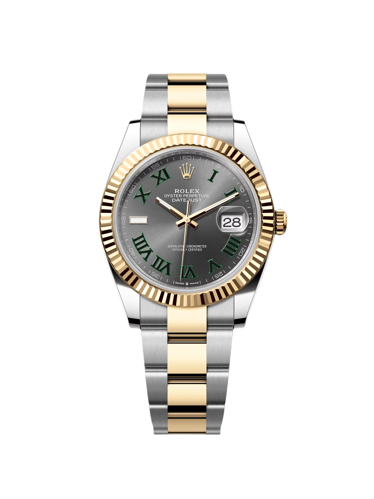 RLX Datejust 41mm 126333 Two-Tone Yellow Gold Fluted Bezel