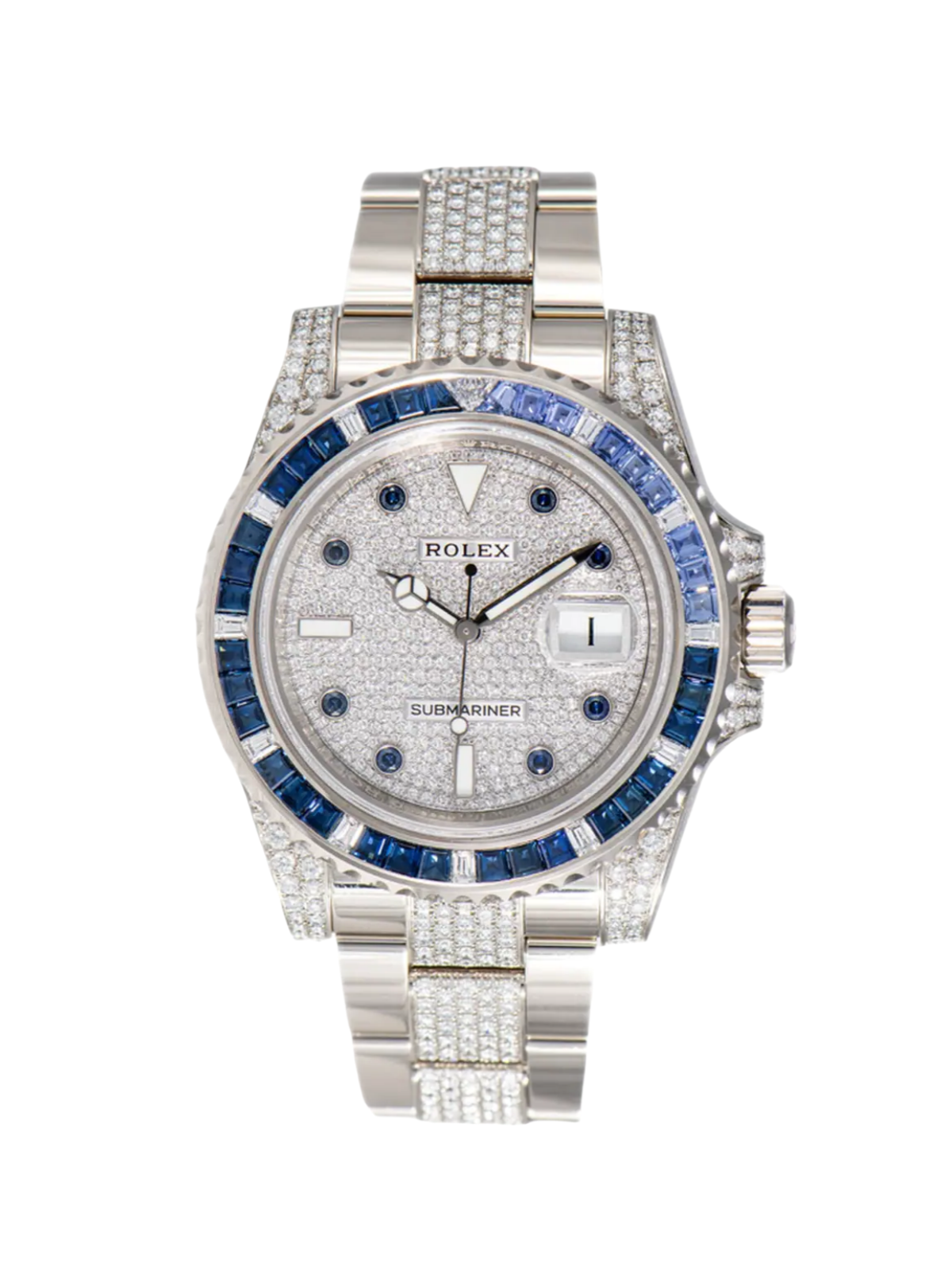Rolex Submariner Date 40mm 116659SABR Blue Sapphire and Diamond Bezel Diamond Dial - LITELUX