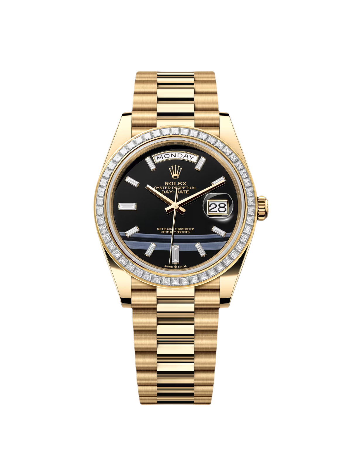 RLX Day-Date 40mm 228398TBR-0038 Onyx Dial President Watch - LITELUX