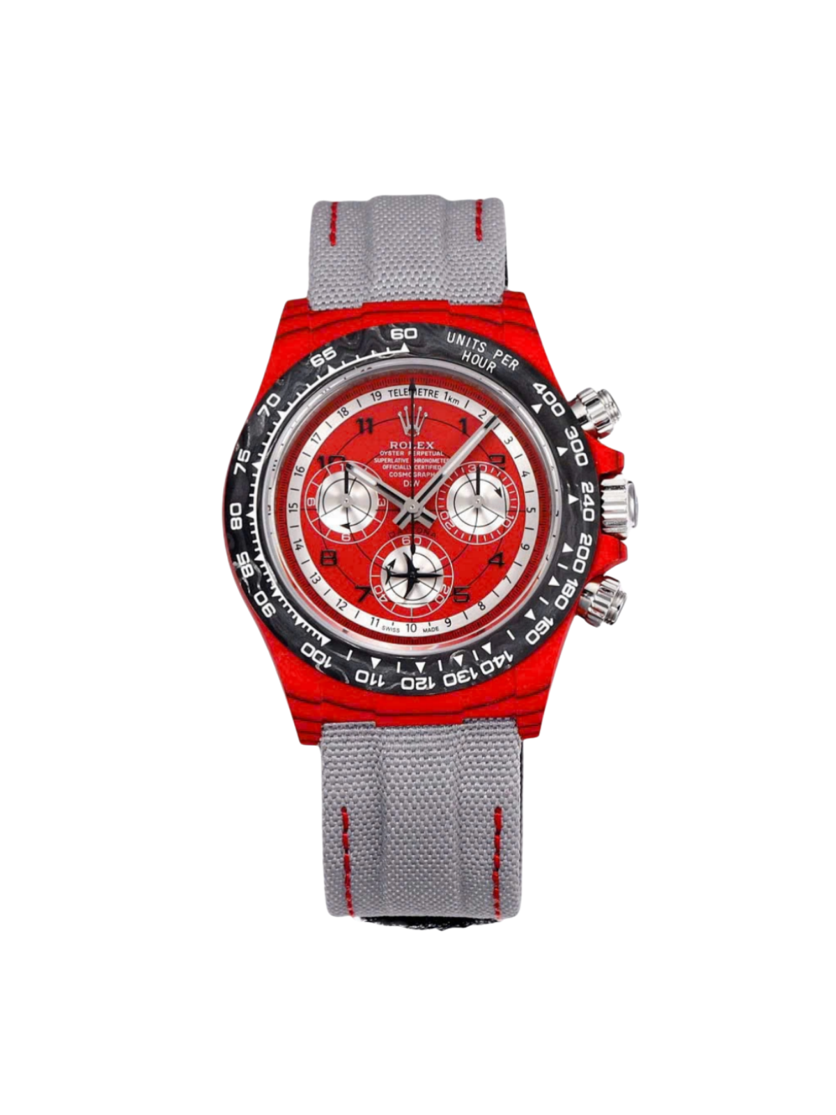 12A(Swiss movement)Rolex Cosmograph Daytona DIW Carbon AVIA Red 40mm Replica 1:1 – Top Quality Version - LITELUX
