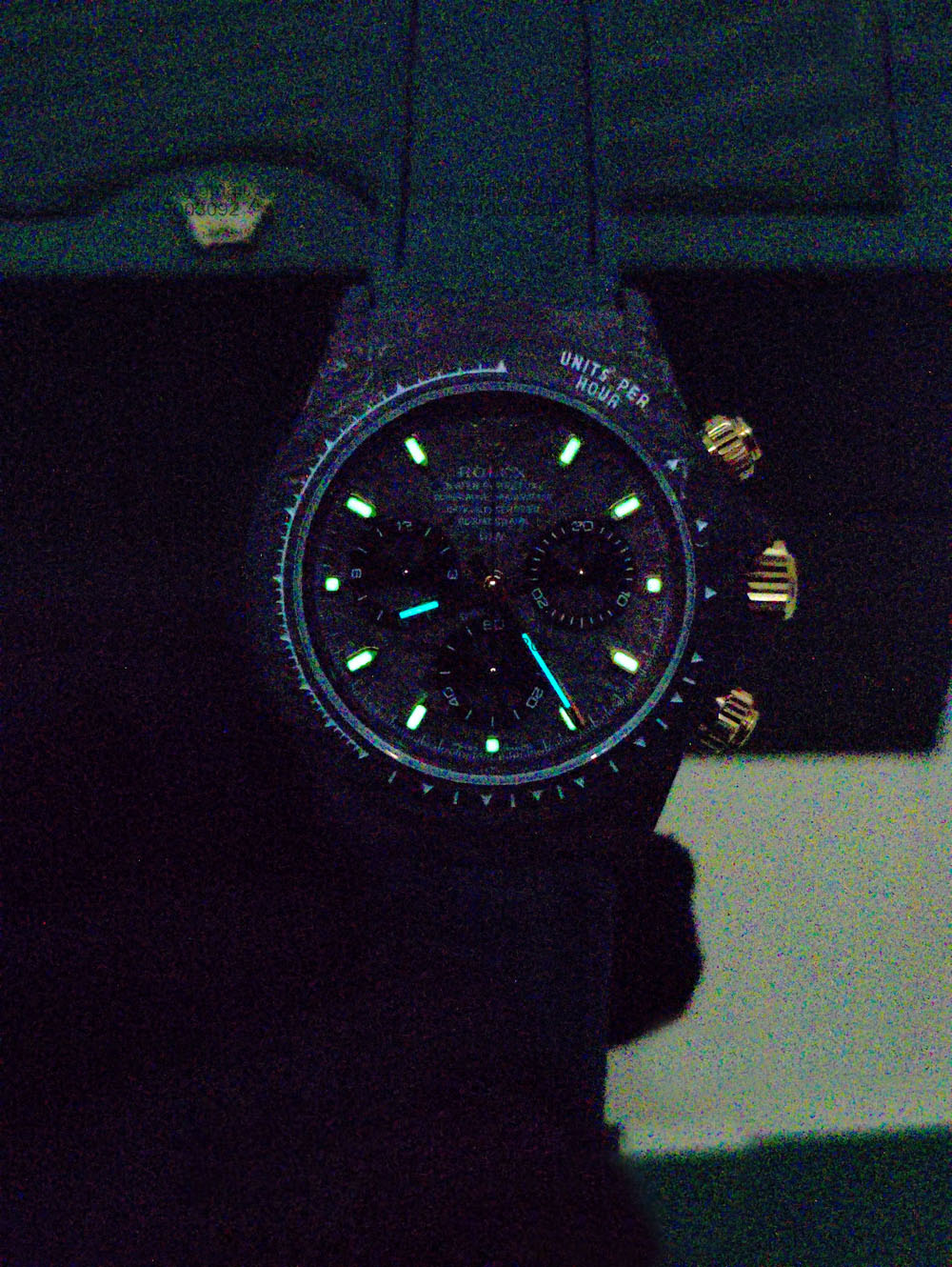 12A(Swiss movement)Rolex Cosmograph Daytona DIW Carbon Emerald Green Swiss Replica Watch | Custom Made Limited Edition | - LITELUX