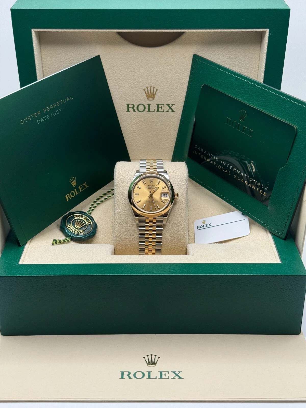 RLX Datejust m278243-0013/0014 31mm Champagne Dial Yellow Rolesor Oyster Watch - LITELUX